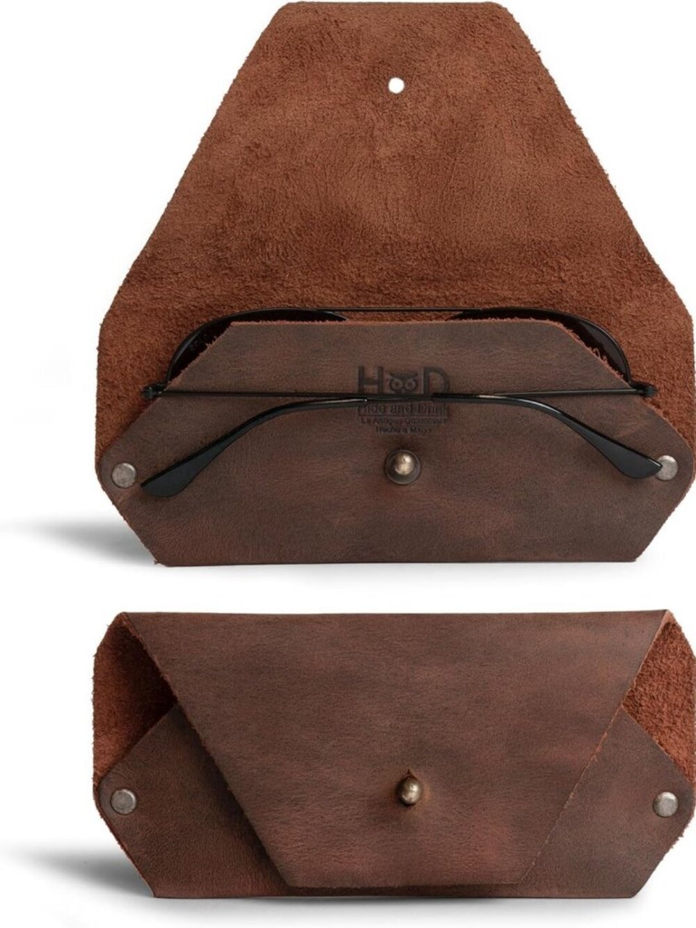 Handmade Full Grain Leather Sunglasses Sleeve Case - Eyewear Pouch for Travel